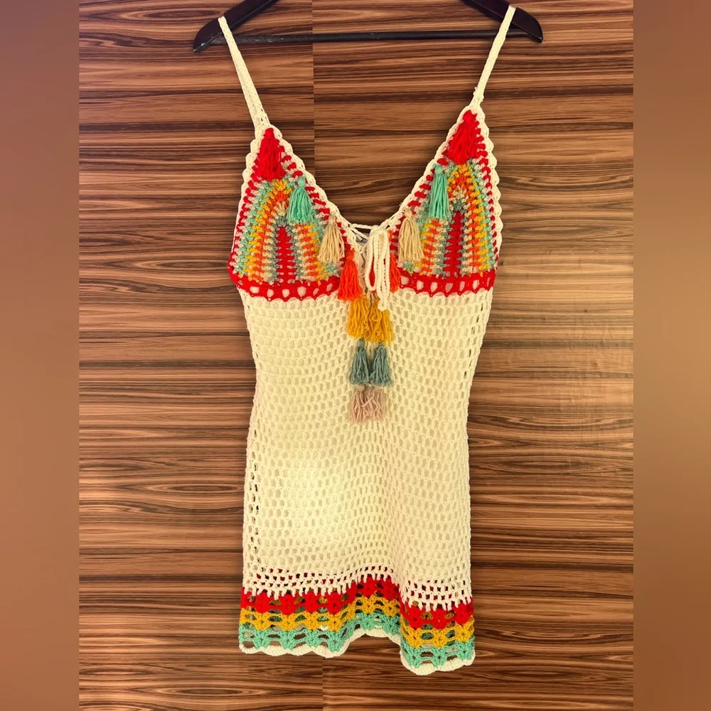 Fashion Nova Colorful Crochet‎ Dress
